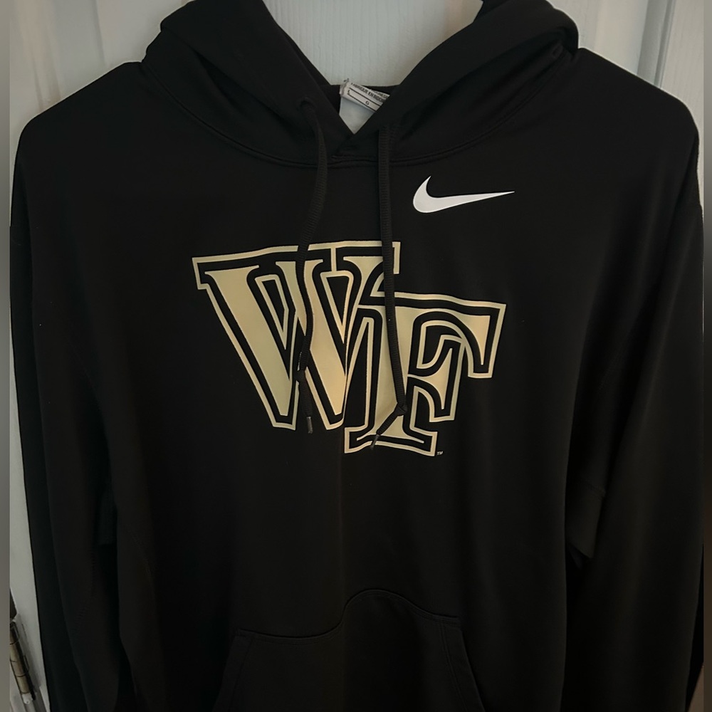 Nike Black Wake Forest Hoodie Size L!